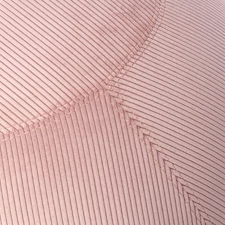 Pouf Côtelé Regular rose / Ergonomique - Ø 55 cm / Velours côtelé - BLOON PARIS