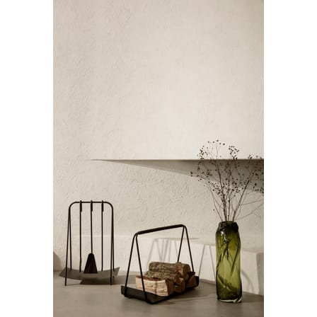 Serviteur de cheminée Port métal noir / 3 outils avec support - Ferm Living