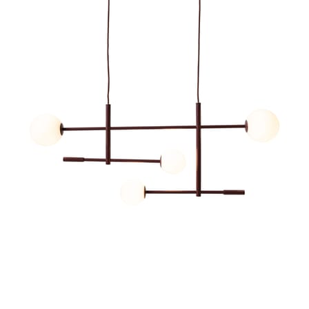 Sospensione Copenhagen metallo rosso / L 97 cm - Braccioli mobili - It's about Romi