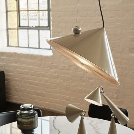 Sospensione Pose LED metallo beige / Ø 43 x H 30 cm - Girevole - Tom Dixon