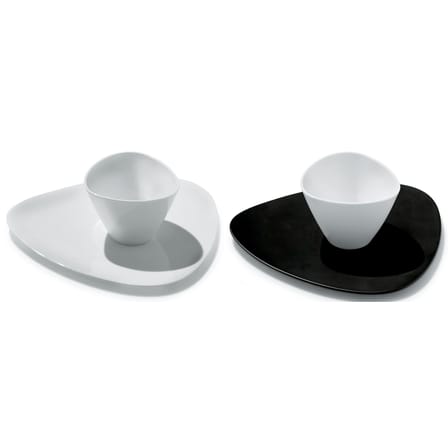 Soucoupe  plastique noir pour tasse à café Colombina - Alessi