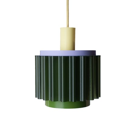 Suspension Gigi Olivia vert n° 4 / Ø 18 x H 21 cm - Plastique recyclé, fabriqué en France - Warren & Laetitia