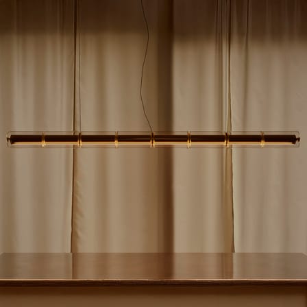 Suspension Luce Cilindrica S1 verre transparent / L 167 cm - Flos