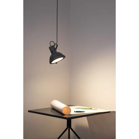 Suspension Projecteur 165 métal gris noir / Ø 17 cm - Le Corbusier, réédition 1954 - Nemo