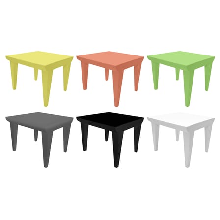Table basse Bubble Club plastique gris / 51 x 51 cm - Philippe Starck, 2000 - Kartell