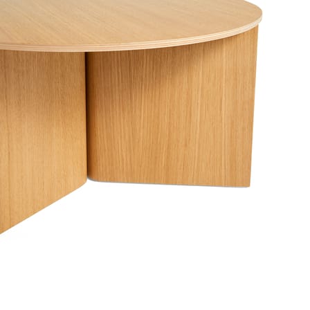 Table basse Slit Wood bois naturel / XL - Ø 65 x H 35,5 cm / Bois - Hay