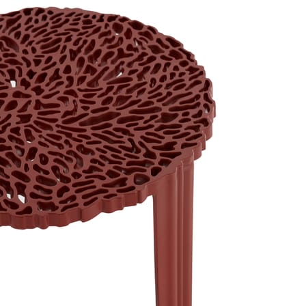 Table basse T-Table Alto plastique rouge / Ø 50 x H 44 cm - Kartell