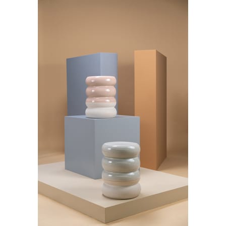 Table d'appoint Chubby céramique blanc / Céramique - Ø34 x H44 cm - Pols Potten