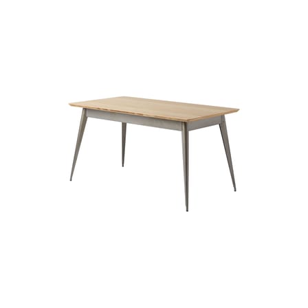 Table rectangulaire 55 chêne bois naturel / 140 x 80 cm - Réédition 1955 / 6 personnes - Tolix