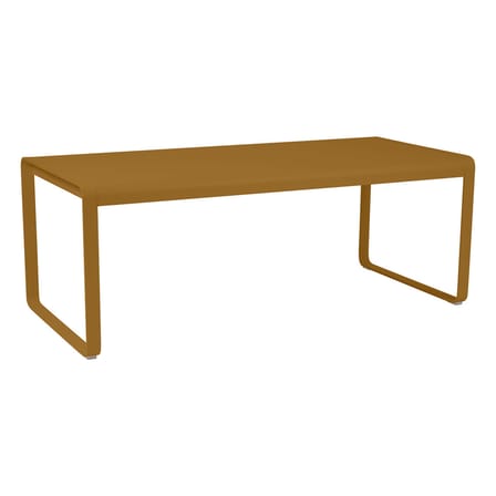 Table rectangulaire Bellevie métal jaune / 196 x 90 cm - 8 à 10 personnes - Fermob