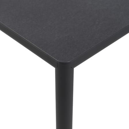 Table rectangulaire Piave noir / 160 x 90 cm - Stratifié texturé - NARDI