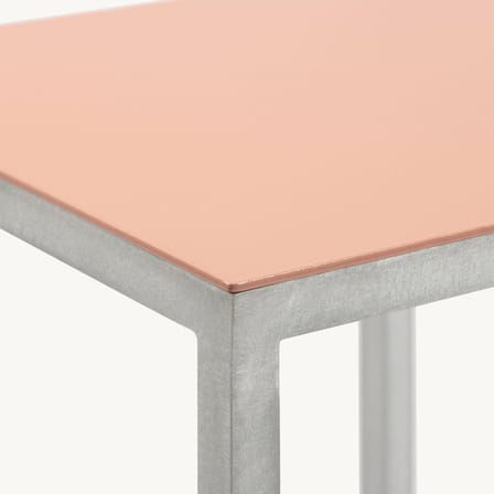 Tabouret Alu Stool métal rose / Small - H 45 cm - valerie objects