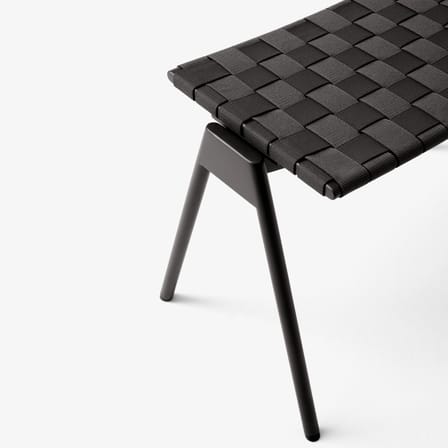 Tabouret Ville AV46 tissu noir - &tradition