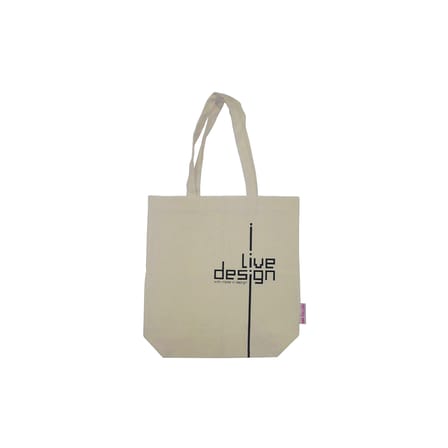Tasche I Live design textil beige / Limitierte Auflage - Made in design Editions