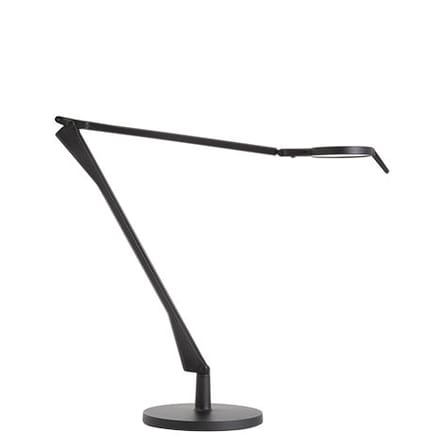 Tischleuchte Aledin TEC LED plastikmaterial schwarz / LED - Flacher Diffusor / Version mattlackiert - Kartell