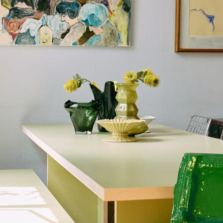 Vase Folded verre vert - HK LIVING