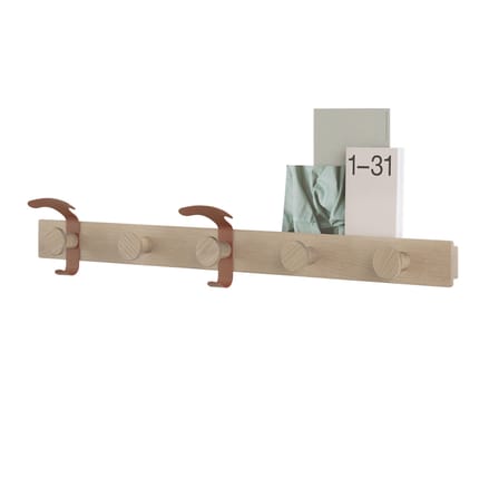 Appendiabiti Avail legno naturale / L 87,5 cm - Muuto