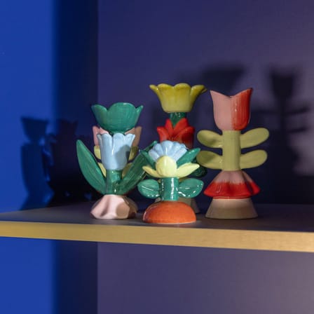 Bougeoir Blume XL céramique / Peint à la main - & klevering