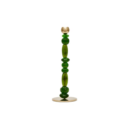 Bougeoir Perles verre vert / Small - H 34 cm - Pols Potten