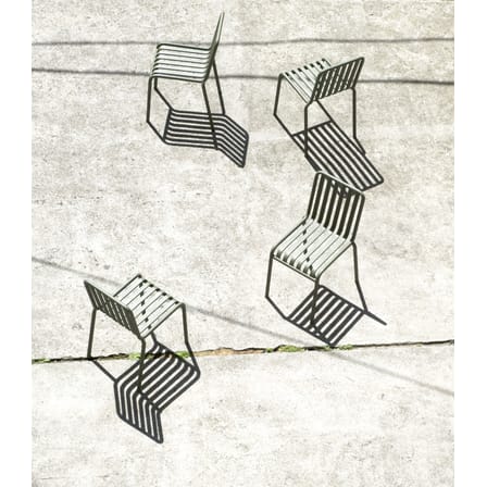 Chaise empilable Palissade métal gris / Bouroullec, 2016 - Hay