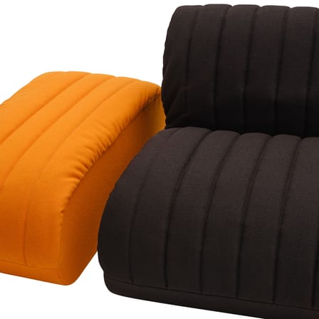 Chauffeuse Coltre tissu noir / Module de canapé - Muuto