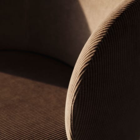 Fauteuil à roulettes Rico gris / Velours - Ferm Living