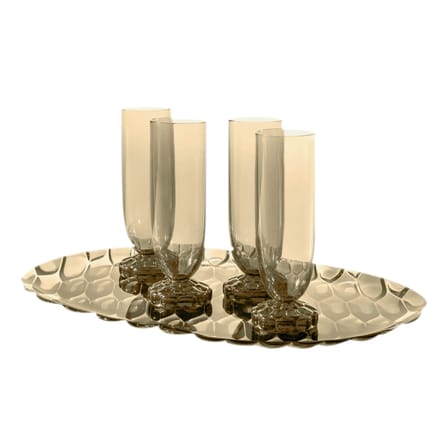 Flûte à champagne Jellies Family plastique vert / H 17 cm - Kartell