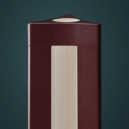 Lampada a stelo Chiaroscura metallo rosso / H 183 cm - Alluminio - Foscarini