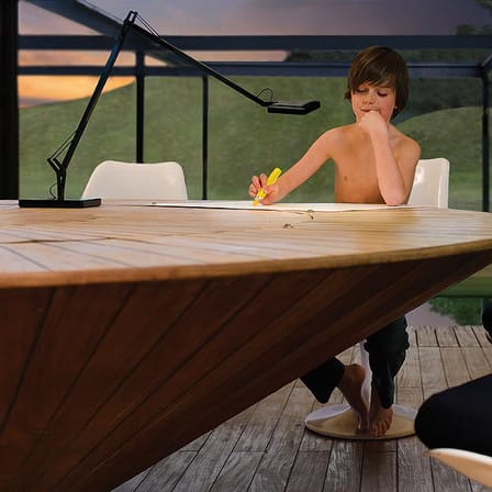 Lampe de table Kelvin LED Green métal noir / Avec économiseur d'énergie - Flos