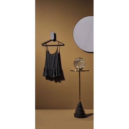 Patère Ovali verre gris / Miroir - L 7 x  H16 cm - AYTM
