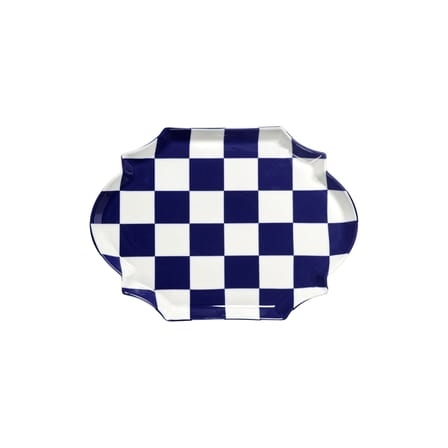 Assiette de présentation Fête des Bêtes céramique bleu / 36,6 x 26,5 cm - Serax