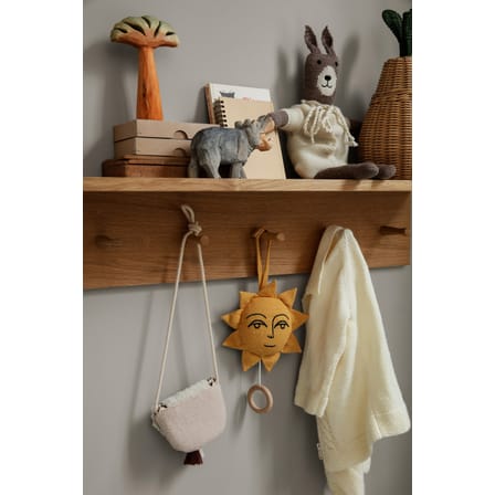 Portemanteau mural Place Medium bois naturel / Etagère - L 105 cm - Ferm Living