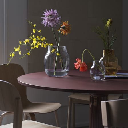 Midst Round table composite material red / Ø 120 cm - Linoleum - Muuto