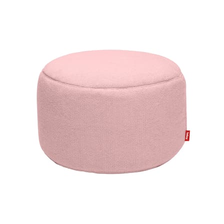 Sitzkissen Point Large Sherpa textil rosa / Ø 70 cm - Stoff Sherpa (Kunstpelz) - Fatboy