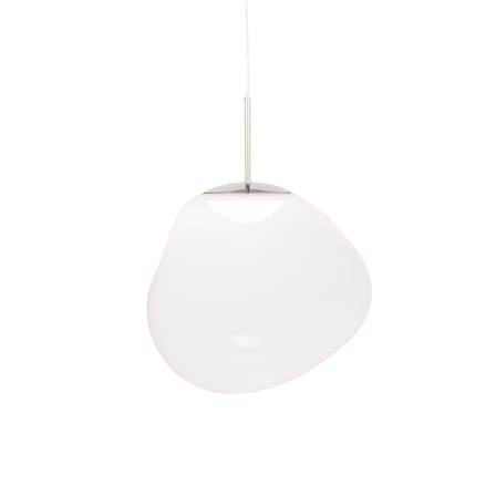 Suspension Melt LED plastique blanc opalescent & argent / Ø 50 cm - Tom Dixon