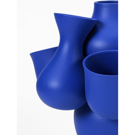 Qucha Vase ceramic blue / Ø 40 x H 40 cm - Ceramic - Moustache