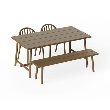 Banc Fred's métal marron / L 160 cm - 3 places - Fatboy