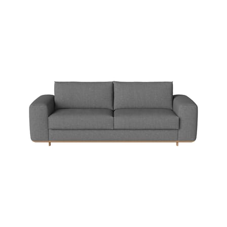 Canapé convertible Gest tissu gris / 2,5 places - L 240 cm - Bolia