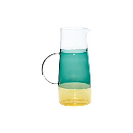 Carafe Lemonade verre vert / 1,3 L - Soufflé bouche - HÜBSCH