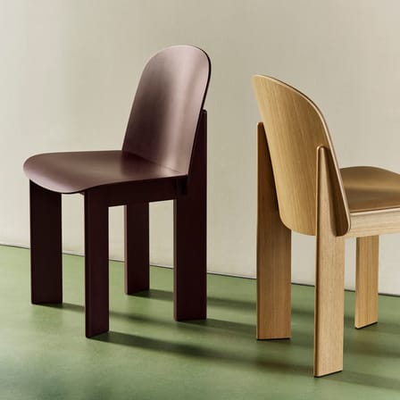 Chaise rembourrée Chisel 65 / Rembourrage cuir - Hay