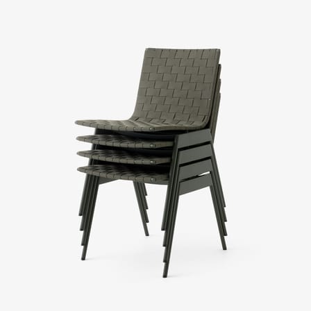 Chaise Ville AV33 tissu vert - &tradition