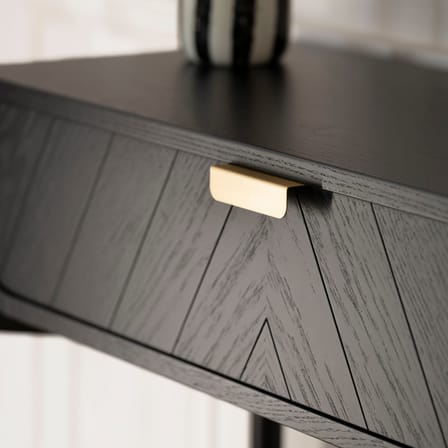 Console Marius bois noir / Avec tiroir - L 100 cm - Hartô