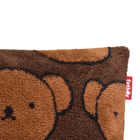 Square Teddy x Miffy Cushion textile brown / Soft-touch fabric - 50 x 50 cm - Fatboy