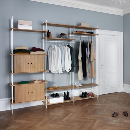 Dressing Shelving System – s.200.3.C bois naturel / L 239 x H 200 x Prof. 35 cm - MOEBE