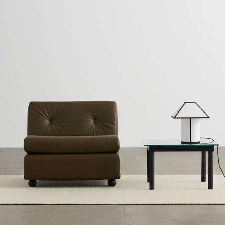 Fauteuil rembourré Amanta cuir / Réédition 1966, Mario Bellini - Hay