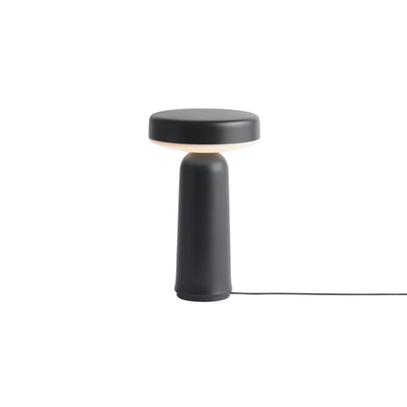 Lampe extérieur sans fil rechargeable Ease plastique noir / Ø 13 x H 21,5 cm - Muuto
