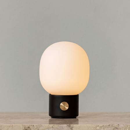 Lampe sans fil rechargeable JWDA métal verre noir / Ø 14,5 x H 21,5 cm - Audo Copenhagen
