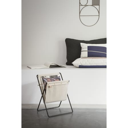 Herman Magazine holder metal textile black beige Metal & fabric - Ferm Living