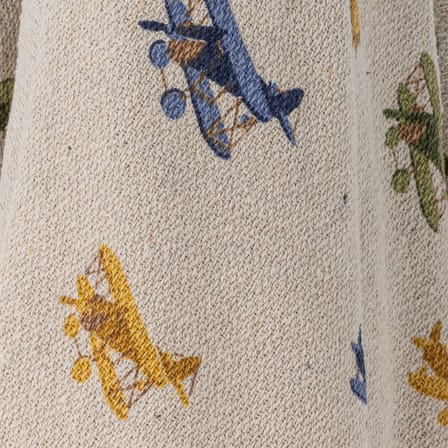 Plaid enfant Plane tissu beige / 160 x 130 cm - Bloomingville
