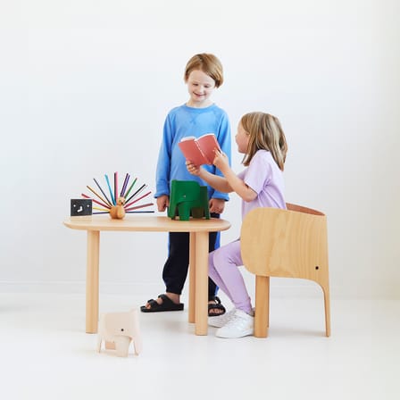 Porte-crayons Peacock bois naturel / 24 crayons inclus - EO